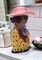 Ceramic African American Summer Lady Brush or Pen Holder, Home Décor, Gift for Her, Mom, Friend, or Coworker, Vanity Décor